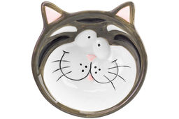 Миска для домашних питомцев 250 мл 15*13*4,5 см Котик, серый, керамика - Elan gallery фото 7