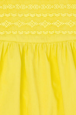 Неоново-желтое тканое платье для девочки - U.s. polo assn фото 9