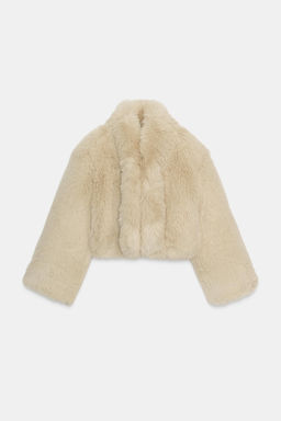 SHORT FAUX FUR COAT - Zara фото 6