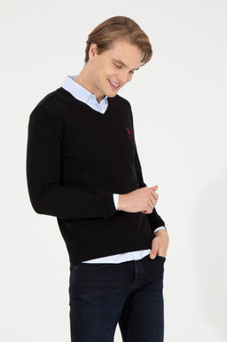 Мужской черный трикотажный свитер Basic - U.s. polo assn фото 15