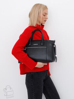 Сумка женская кожаная 1061C black Polina&Eiterou