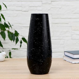 Ваза «Крапле-чёрный», d=7.4 см, 11×26 см, стекло