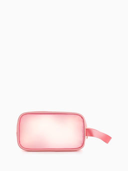 Косметичка на молнии для бассейна, с ручкой, с рисунком, розовая