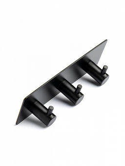 Крючок на липучке 3шт 13,5x4,5x2,8 черный железо - Denastia фото 3