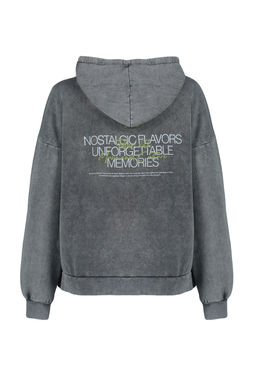 TRENDYOLMILLA Antrasit Kal?n Ici Polarl? Y?kama Efektli Oversize/Genis Kal?p Orme Sweatshirt TWOAW24SW00230  фото 8