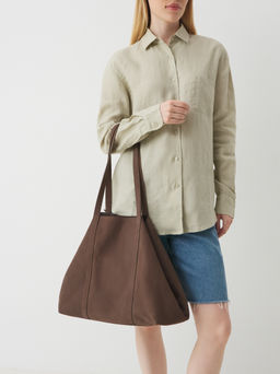 Женский шоппер MAISON DAVID EMMA Артикул 4661353, пыльно-коричневый  фото 2