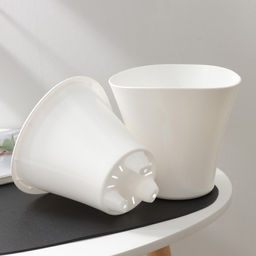 Кашпо для цветов со вставкой «Лагуна», 1.5 л, d=16 см, h=15 см, белое