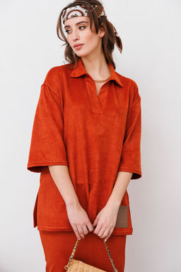 Блуза NIKVA н478-1 терракот