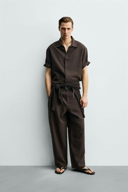 CAMISA FLUIDA RELAXED FIT / Marr?n