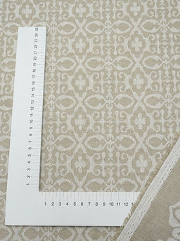 Полульняной жаккард Сьюзен цв.суровый, ш.1.6м, лен-56%, хлопок-44%, 210гр/м.кв - Купава фото 5