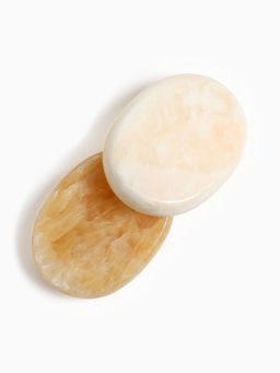 Камни для СПА 6×8 желтоватый мрамор, 4 шт.