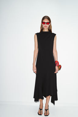 ASYMMETRIC MIDI DRESS