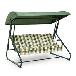 Качели садовые «Колорадо», 209×136×177 см, максимальная нагрузка 300 кг, зелёные