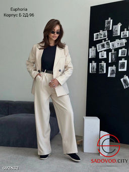 Классический женский костюм двойка с брюками палаццо - Bruno фото 3