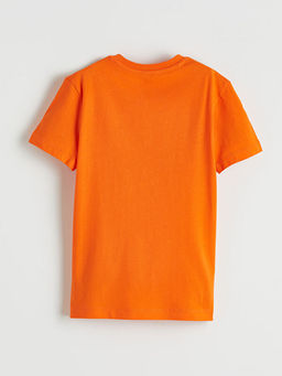 Bisiklet Yaka Bask?l? Erkek ?ocuk Ti??rt