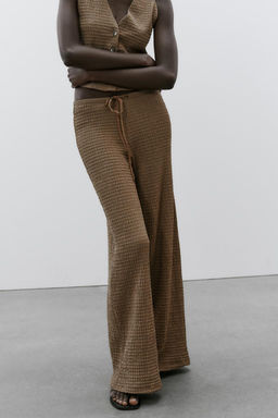 TEXTURED STRAIGHT-FIT TROUSERS - Zara фото 20