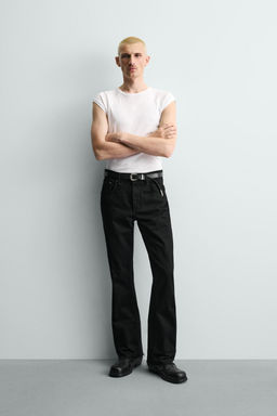 JEANS FLARE FIT ROTOS / Negro - Zara фото 15