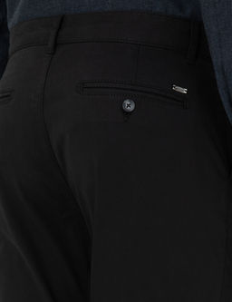 Siyah Slim Fit Basic Kanvas Pantolon