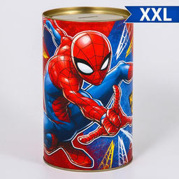 Копилка металлическая, 20.5 см × 12 см × 12 см, XXL «Достигай цели», Человек-паук