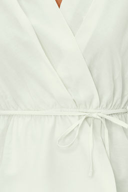 Tas Kruvaze Baglama Detayl? Dokuma Bluz TWOSS21BZ0287