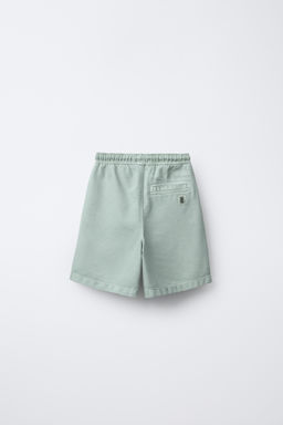 STRAIGHT FLOWING TWILL BERMUDA SHORTS