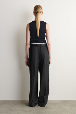 PANTAL?N TWILL WIDE LEG RELAXED FIT - H&m фото 6