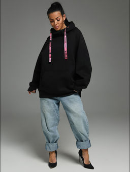 Камелия худи женское (черный собачка)