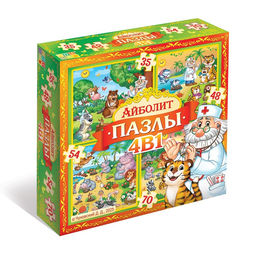 Пазлы 4 в 1 «Айболит»