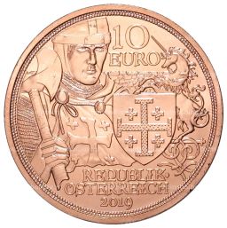 10 евро 2019 года Австрия Рыцарские истории Готфрид Бульонский