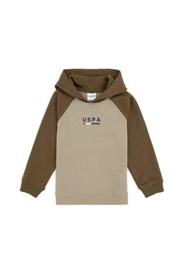 Свитшот для мальчика U.S. Polo Assn цвета хаки из хлопка