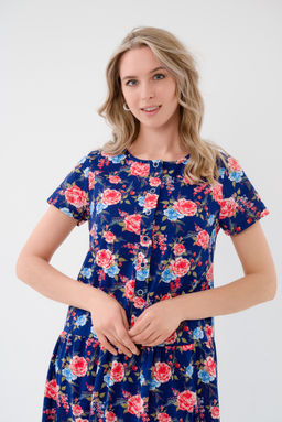 Платье женское из кулирки Кармелита красно-синий - Амадэль фото 6