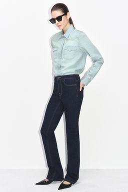 ZW COLLECTION BOOTCUT HIGH-WAIST JEANS - Zara фото 10