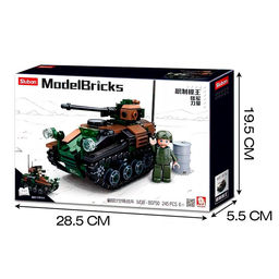 Конструктор Модельки Sluban «Танк», 2 варианта сборки, 245 деталей