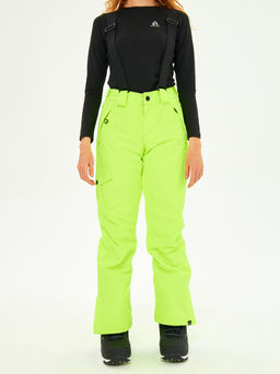 Брюки зимние женские / сноубордические Alpha Endless Симфония склона_YEL Желто-зеленый  фото 11