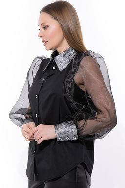 Рубашка Чародейка (чёрный/серебро) - Эльза фото 2