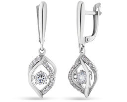 Серьги, куб.циркон., А-2127675/92