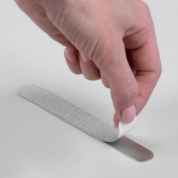 Цена за 10 шт. Сменный файл для пилки, на вспененной основе, абразивность 80, 18 см, фасовка 10 шт, цвет серый