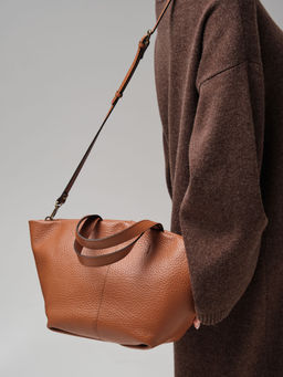 Кожаная сумка Azaro 31355 коричневый камень