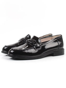 03-DEB33-2 BLACK Лоферы женские (натуральная кожа)