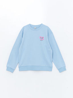 Bisiklet Yaka K?z ?ocuk Sweatshirt