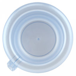 Горшок детский пластмассовый д21см, h13,5см, полипропилен, с крышкой, голубой перламутр (Россия)