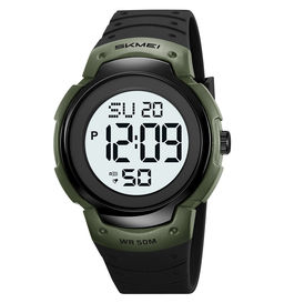 Часы наручные Skmei мужские электронные спортивные 2527green-white