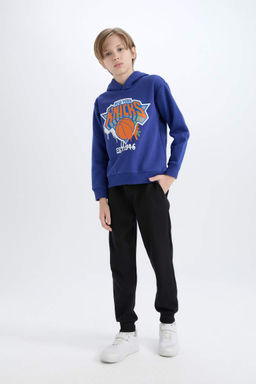Толстовка с капюшоном NBA New York Knicks для мальчиков - Defacto фото 2