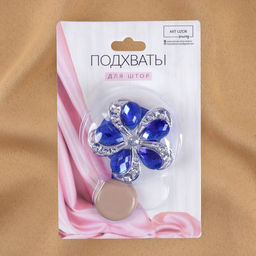 Цена за 2 шт. Подхват для штор Квадрат блёстками, 3,5 3,5 см, цвет зелёный - Арт узор фото 4