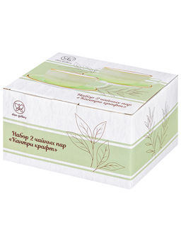 Чайная пара 4 пр 350 мл 14*10,5*7 см Кантри Крафт, светло-зеленый, фарфор - Elan gallery фото 8