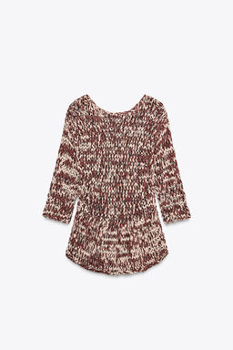 COMBINED KNIT PEPLUM SWEATER - Zara фото 4