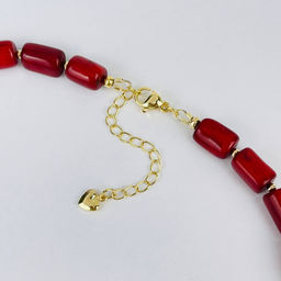 Колье из Коралла, Раухтопаза и Жемчуга 40 см +