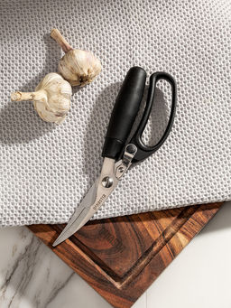 Кухонные ножницы 24x7,5x3 черный нержавеющая сталь, ПП, ТПР