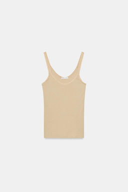SOFT INTERLOCK TOP WITH DRAPED SIDE DETAIL - Zara фото 30