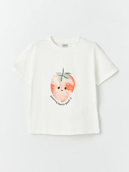 Bisiklet Yaka Bask?l? K?sa Kollu K?z ?ocuk Pijama Tak?m? - Waikiki фото 2